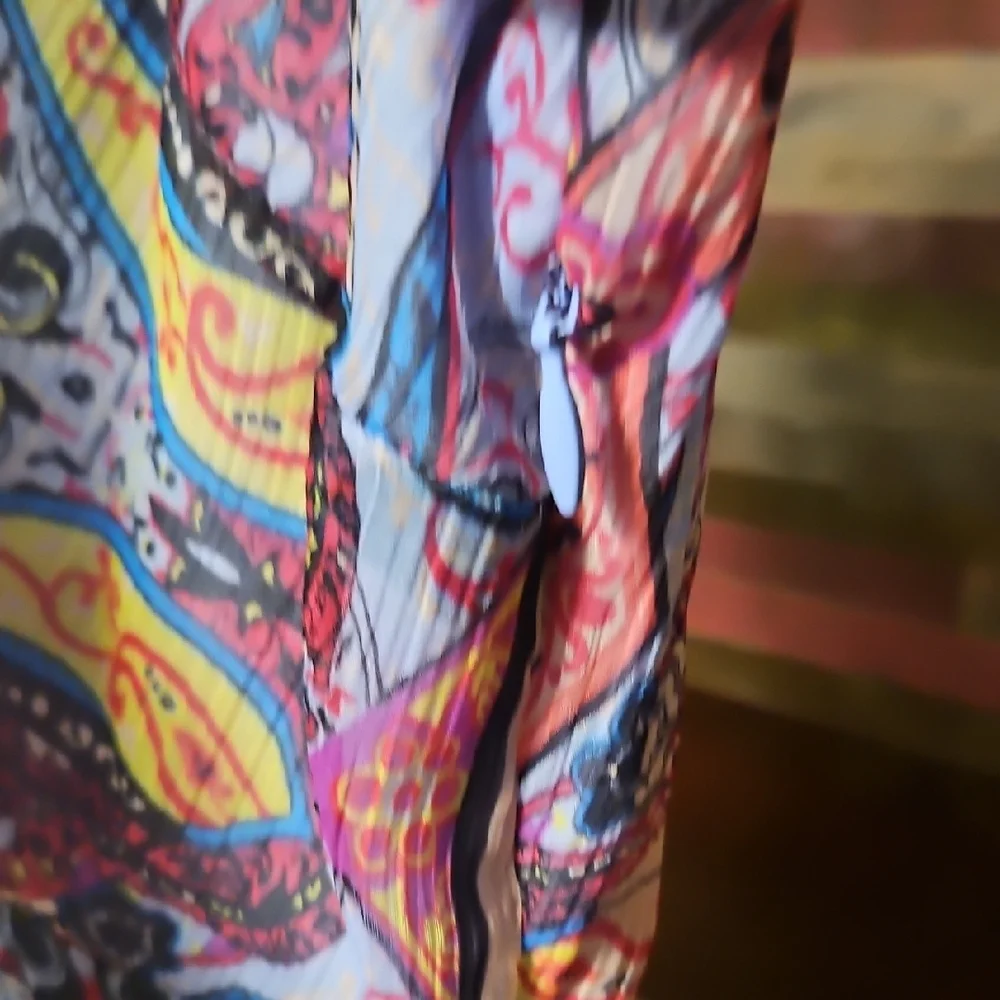 Paisley Print V-Neck Women Dress - Picture 6 of 7